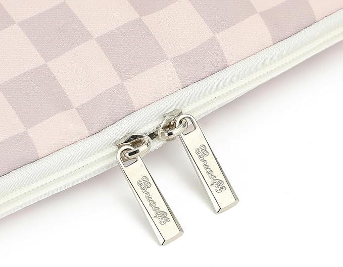 Canvaslife Laptop Sleeve Case Cover with Pocket for MacBook Pro 14 inch and 14 inch-14.4 inch HP, Lenovo, Dell, ASUS, Acer Notebook Computer (Neutral Checker)