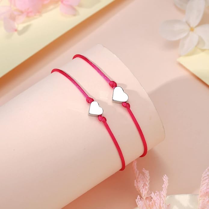 UNGENT THEM Big & Small Heart Bracelets Back to School Gifts for Girls