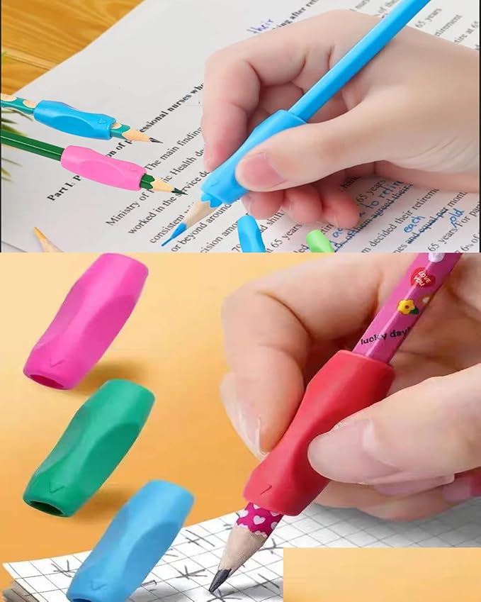 Pencil Grips for Kids Handwriting Pencil gripper Pencil Holder Posture Correction Training Writing AIDS for preschooler Kids toddler Children Special Needs Multi-Choice (8 Pack)