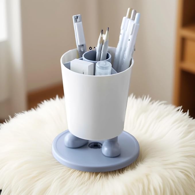 INSTOME Rotating Pen Holder,Cute Bow Pen Holder,Office Desk Accessories for Work, School,or Home