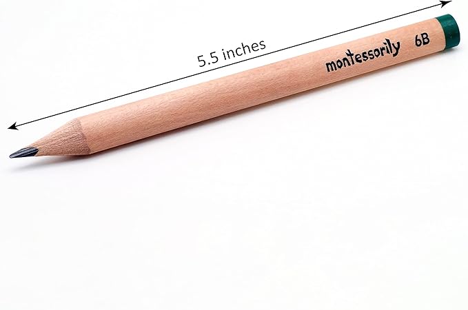 Jumbo Thick Triangular Pencils for Preschooler, Kids, 3-6 yr old - My First Learning Pencil 6B