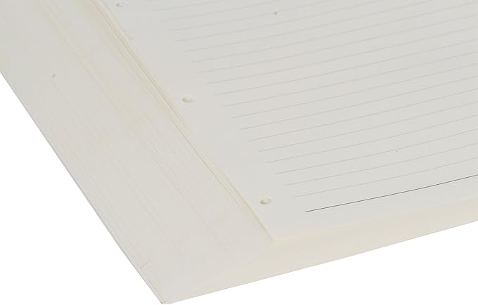 A4 Refill Paper 4 Hole Punched Filler Paper Refills for A4 Loose Leaf Notebook Travel Journal Personal Diary Planner Binder, 80 Sheet/160 Page, Lined Paper