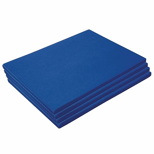 Colorations 9" x 12" Mediumweight Blue Construction Paper - 200 Sheets, Bulk Pack Paper, Arts and Crafts, School Supplies, Drawing, Coloring, Painting, 3D Art