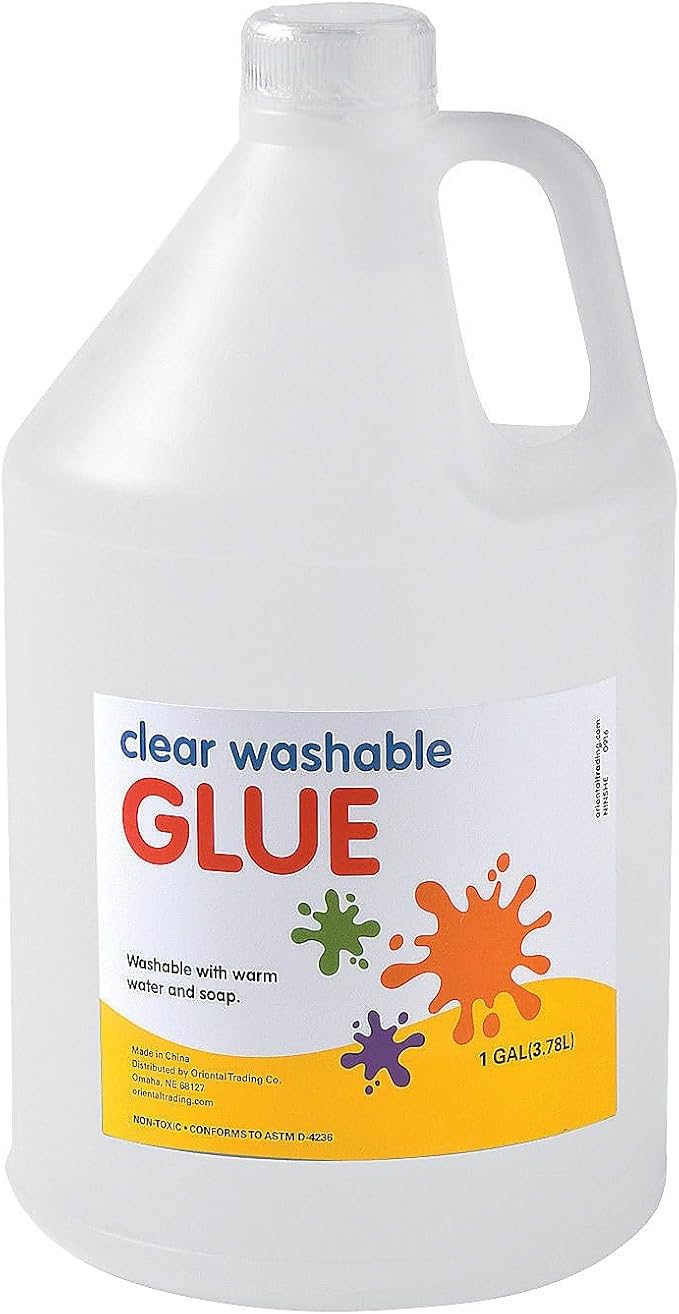 Fun Express Clear Glue Gallon for Crafts & Slime Making - Premium PVA School Glue Bulk Supply | Washable Liquid Craft for Kids Art Projects, Classroom Activities & DIY Slime Supplies