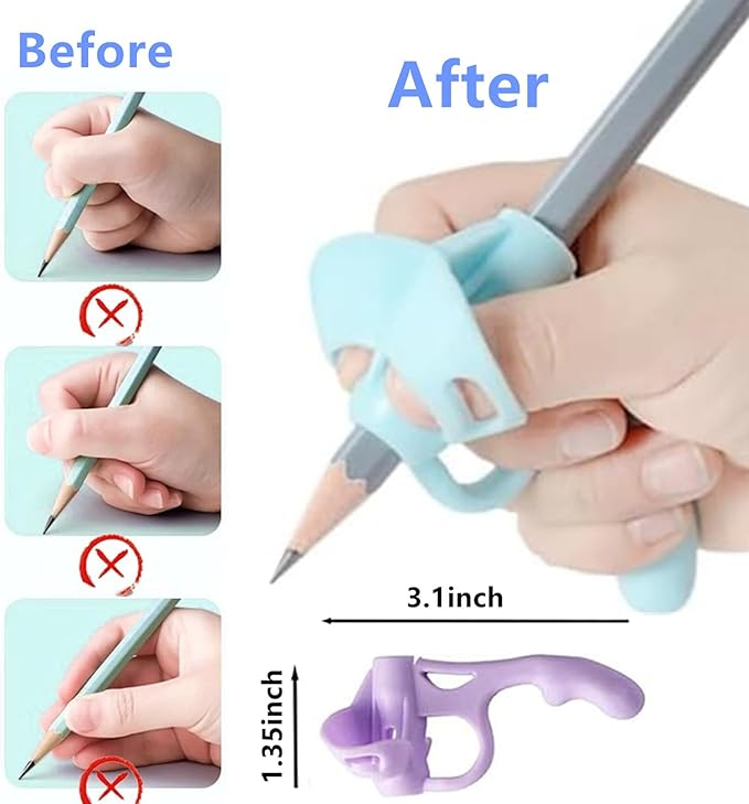Pencil Grips for Kids Handwriting, 8 Pack Pencil Grippers, Toddler Pencil Grip Pencil Holder for Kids, Finger Grips Posture Correction Writing Tool for Toddlers Preschooler Training
