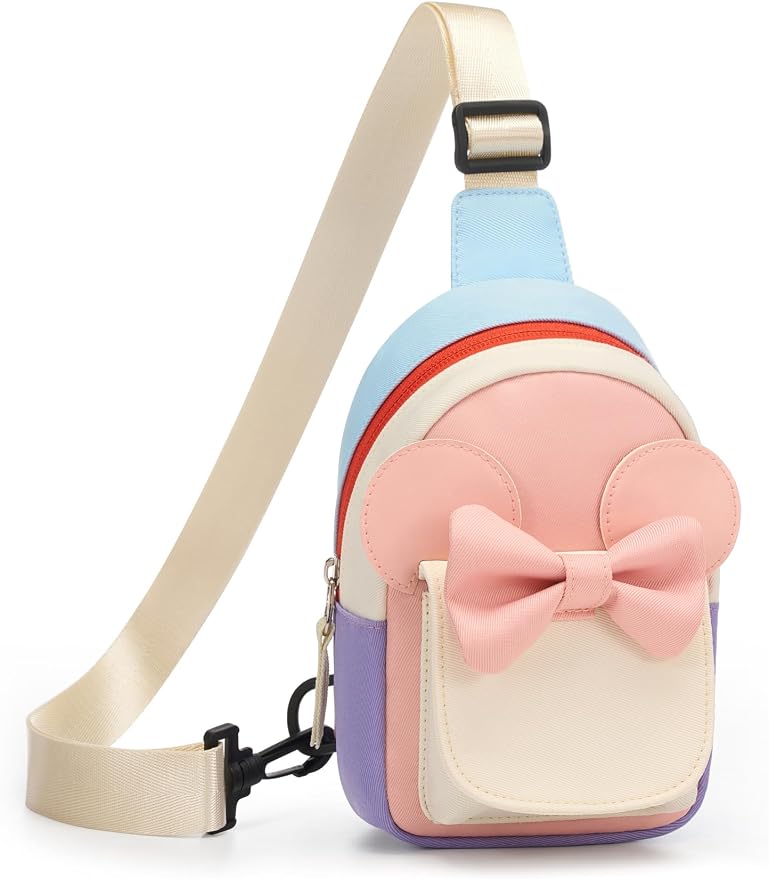 Birthday Back to School Gifts for Girls 3-8, Kids Fanny Pack Toddler Purse | Cute Fashion Sling Crossbody Bag for 3 4 5 6 7 8 Year Old Girls with Adjustable Strap. Perfect for Travel Holiday Essentials