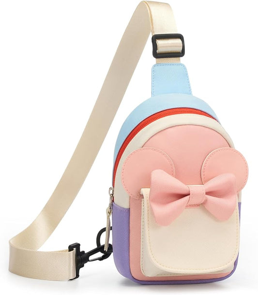 Birthday Back to School Gifts for Girls 3-8, Kids Fanny Pack Toddler Purse | Cute Fashion Sling Crossbody Bag for 3 4 5 6 7 8 Year Old Girls with Adjustable Strap. Perfect for Travel Holiday Essentials