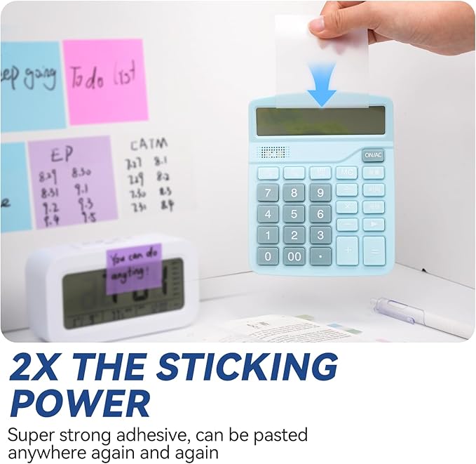 500 Sheets Transparent Sticky Notes with Index Tab, Waterproof & Crystal Clear Sticky Notes Sets, See-Through PET Sticky Note, 5X The Sticking Power Translucent Sticky Note Pad, 7 Pads