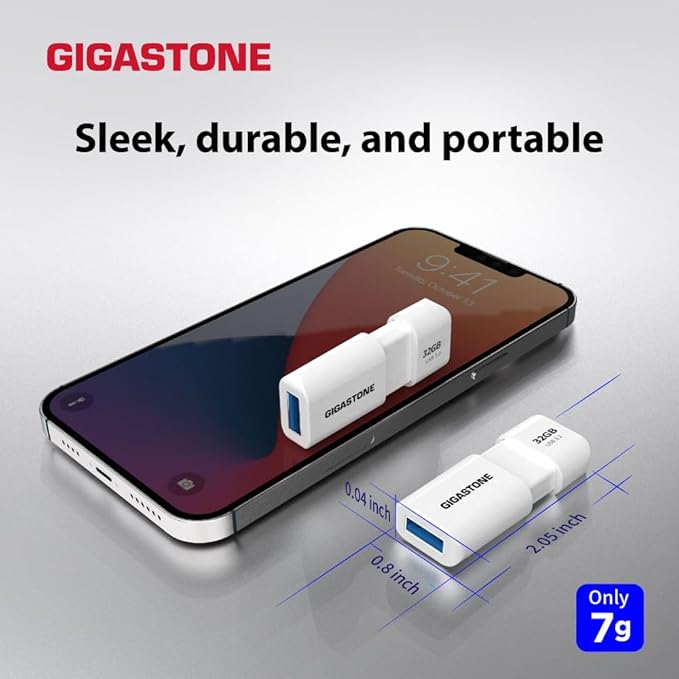 GIGASTONE 512GB Flash Drive, Z60 USB 3.2 Gen 1, 120MB/s Ultra Fast, Retractable Capless Slider Design, Data Storage, Backup for PC/Mac/TV/Car Audio, USB 2.0/3.0/3.1 Compatible