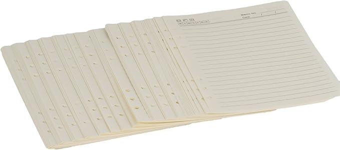 A5 Refill Paper 6 Hole Punched Filler Paper Refills for A5 Loose Leaf Notebook Travel Journal Personal Diary Planner Binder, 80 Sheet, 160 Page, Lined Paper