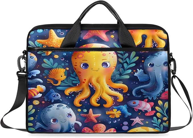 Tropical Octopus Laptop Sleeve Case for 13-15 inch Computer Bag Protective Laptop Handle Bag for Women Men