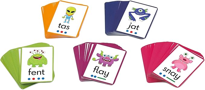 Alien Word Flashcards: Junior Learning, The Science of Reading Supplementary Resources, for Classroom or Home School use, for Ages 4+, Grade Pre-K