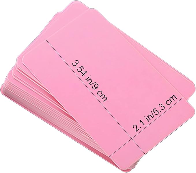 VANRA 300PCS Small Blank Index Cards 3.5x2 inches Note Cards Study Flash Cards, Word Message Gift DIY Cards Kraft Paper Tags (Pink, 300/Pack)