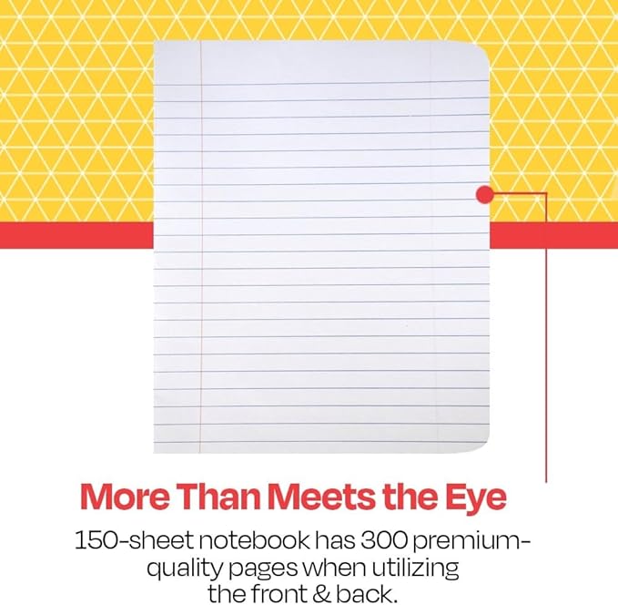 School Smart Hard Cover Ruled Composition Book, 150 Sheets, 9-3/4 x 7-1/2 Inches - 086769