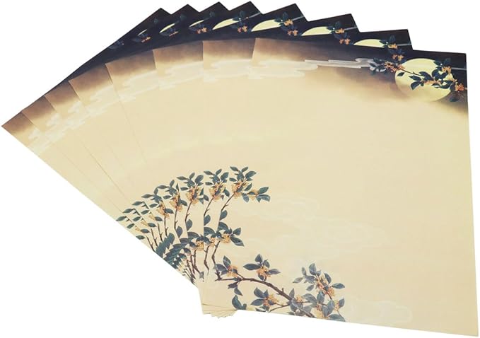 48 Pcs Assorted Color Writing Stationery Paper, Letter Writing Paper Letter Sets (6 pattern, 8 pcs each pattern) (Style 01)