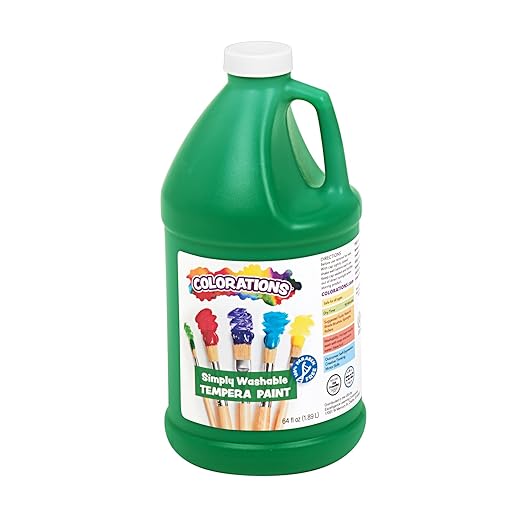 Colorations 1/2 Gallon Green Simply Washable Tempera Paint (Item # HGWSTGR)