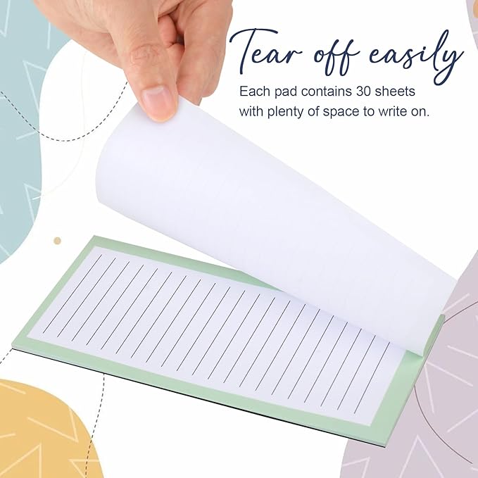 AZUREAL 7P Magnetic Notepads for Refrigerator, 30 Pages/Book Grocery List Magnet Pad for Fridge, Design Magnetic List Pad for Fridge, Grocery List Notepad, List, To-Do Memos