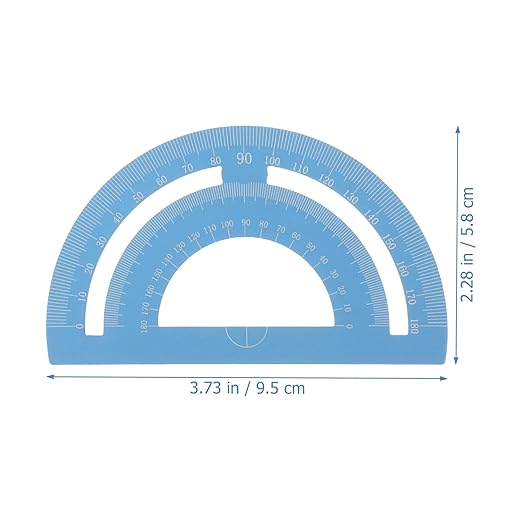 GALPADA 4pcs Math Measuring Tool Set with Metal Drawing Triangle Rulers and Protractor, Professional Geometry Drafting Kit for Classroom, Office, and Student Use