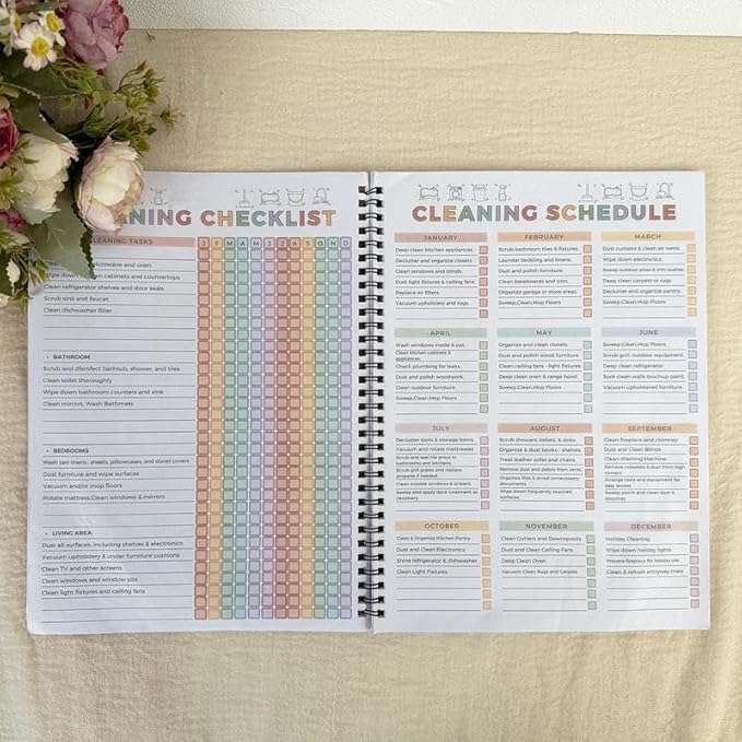 ADHD Cleaning PlannerA4 Size Daily Schedule & focus Checklist Notebook for Home Office & Dorm Use Durable Cover Smooth Pages Office Stationery Essential - Plannerbook
