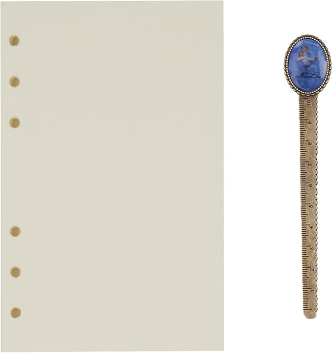 A6 Blank Refill Paper 6 Hole Punched Filler Paper Refills for A6 Loose Leaf Notebook Travel Journal Personal Diary Planner Binder, 80 Sheet, 160 Page, 4.1 Inches x 6.5 Inches