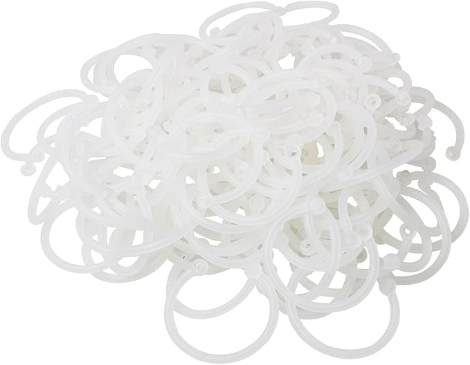 DGZZI 100PCS Staple Ring Album Card Loose-Leaf Buckle 24mm Buckle Binding Ring Notebook Metal Ring for Paper Binding Index Cards Flash Cards Scrapbooking Recipes Menus Albums Storage Keys
