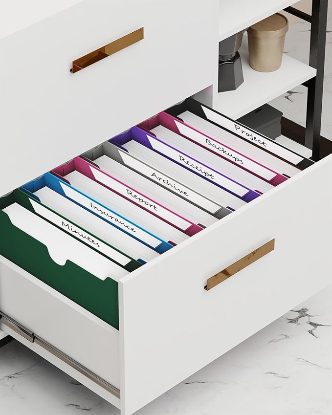 Ansook Plastic Manila File Jackets Letter Size,12 Pack Expanding Manila File Folders, Reinforced Straight Cut Tab,Heavy Duty 2" Expansion Manila Pocket Folders,Poly File Jacket Folders for Office,Home