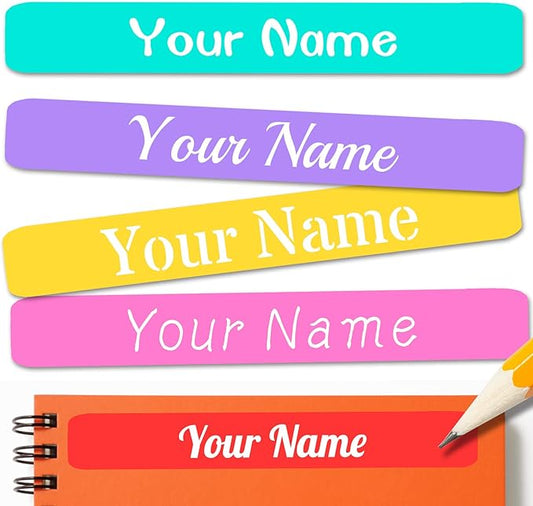 120 PCS Personalized Labels for Kids，Custom Name Tag Stickers Labels Waterproof for School Supplies,Water Bottle,Lunch Box,Toys(2.3 x 0.4 in)