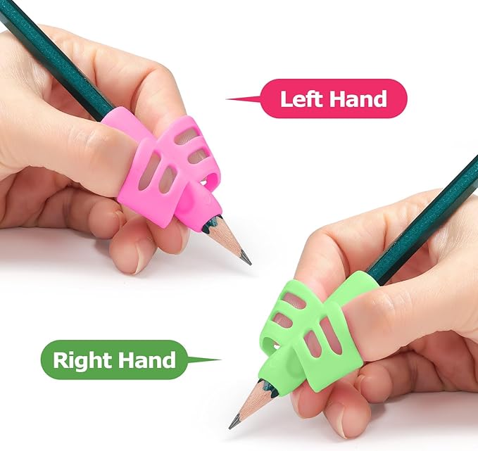 Pencil Grips for Kids Handwriting, Writing Aid for Preschoolers & Toddlers, Train Pen Holding Posture and Correct Handwriting Grip, 2 Fingers - 8 PCS