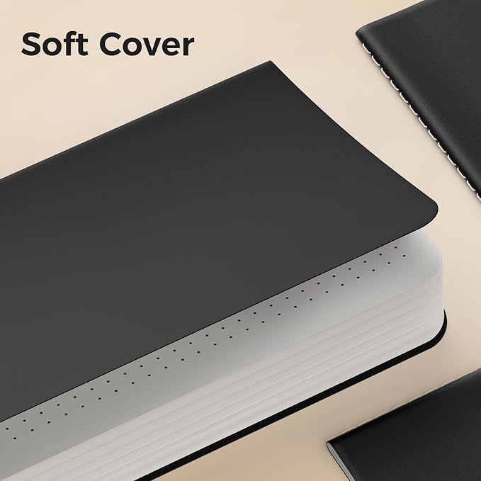 Dot Grid Pocket Notebooks, 20 Pack Mini Notebook Bulk, 3.5x5.5 inch, A6 Size Thick 80GSM Dotted Paper, Black Cover Small Journal for Men, Women, Work, Journaling & Business Notes