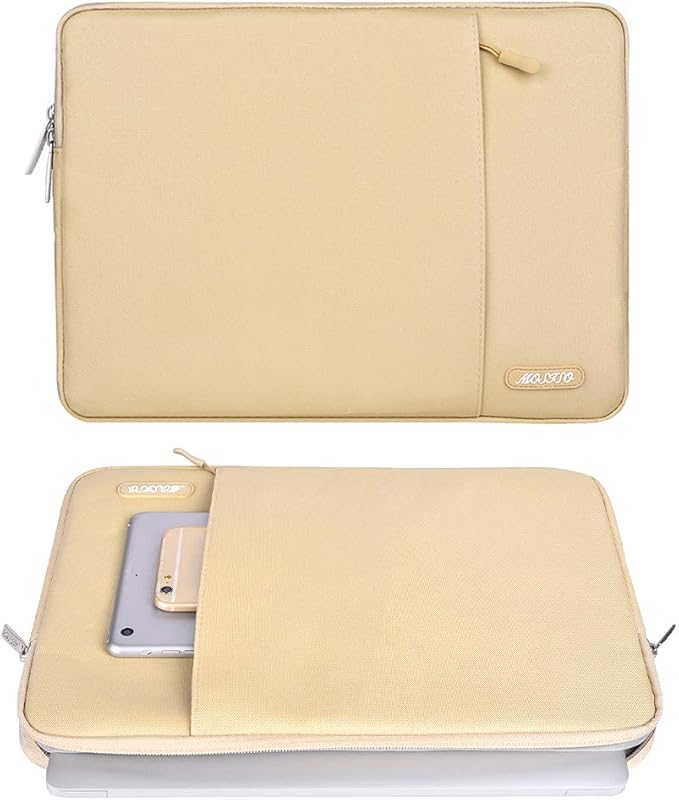 MOSISO Laptop Case 13 inch, Laptop Sleeve Compatible with MacBook Neo/Air/Pro 13 inch with A18/M5/M4/M3/M2/M1 Chip 2026-2016, Polyester Vertical Computer Sleeve Bag with Pocket, Camel