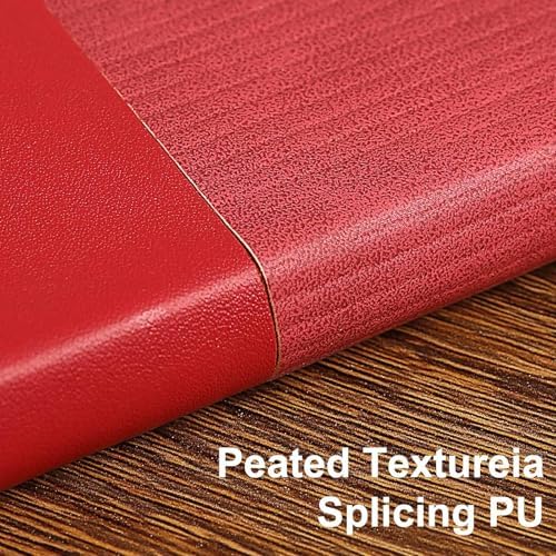 Lined Journal Notebook for Work College Ruled Note Book 7.2"x9.6" B5 PU Leather Daily Journaling 160 Pages for Women Men Writing Home School Supplies Business (Red)