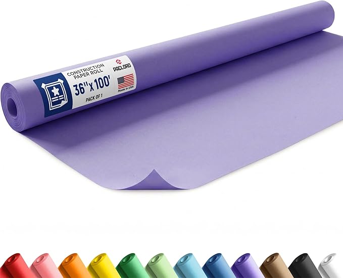 Lilac Construction Paper Roll 36" x 100 ft – Made in USA – 36" Bulletin Board Paper for Classroom & School, Teachers & Kids