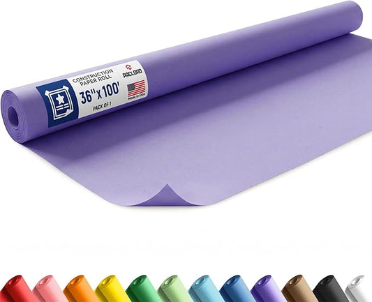 Lilac Construction Paper Roll 36" x 100 ft – Made in USA – 36" Bulletin Board Paper for Classroom & School, Teachers & Kids