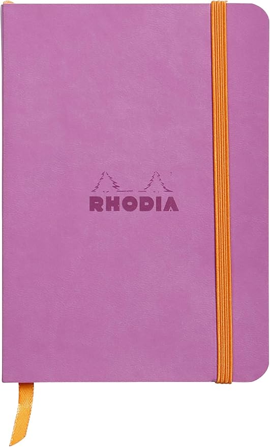 Rhodia Rhodiarama SoftCover Notebook - 72 Lined Sheets - 4 x 5 1/2 - Lilac Cover
