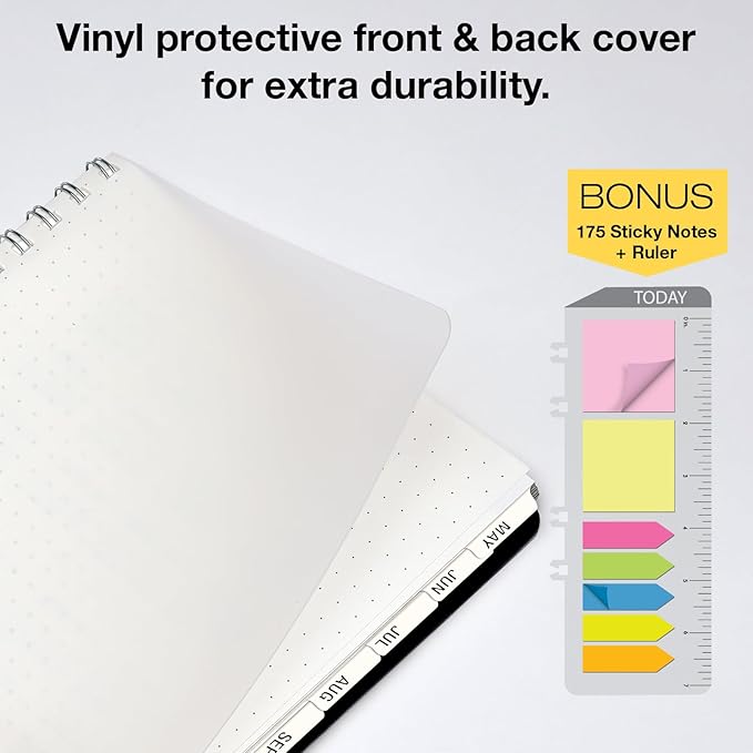 ESSENTIAL 2026-2027 Monthly & Weekly Planner with Tabs, 7"x9": 14 Months (May 2026 - June 2027), Professional, Simple, Easy-to-Use Design and Frosted Poly Cover for Extra Protection (Frosted)