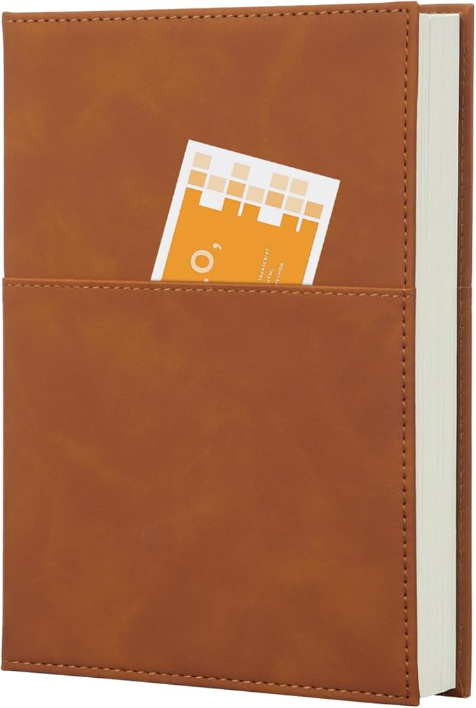 COMIX Lined Journal for Men Women, 240 Pages 5.6" x 8.3" Journaling Notebook, A5, College Ruled, Hardcover Notebook for Work & Note Taking, Fits for Office School Home, Brown