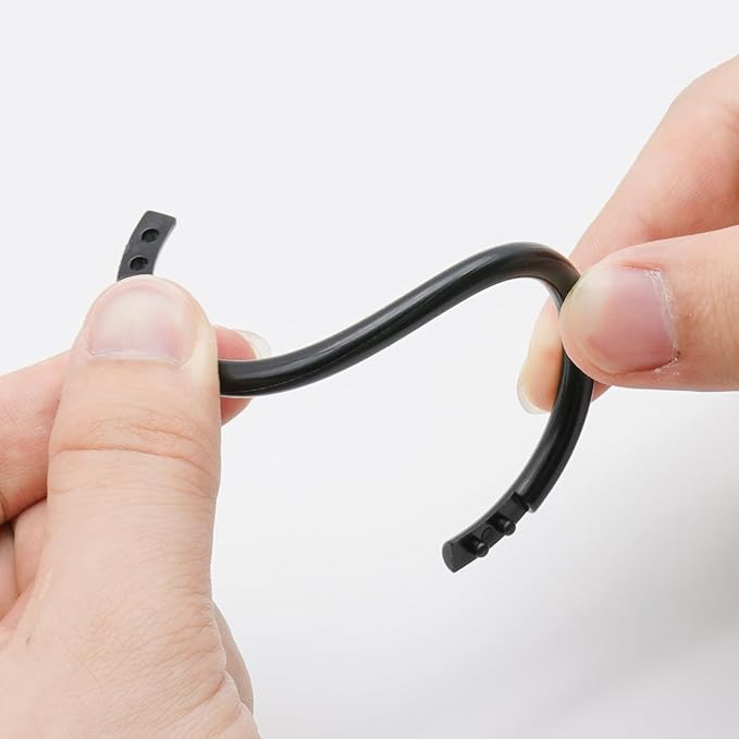 210 Pcs 1-1/2 Inch Plastic Binder Rings, Loose Leaf Binder Book Rings, Black Index Card Rings Binder Clip Rings for Flash Cards, Key Rings, Index Cards, Paper (40mm)
