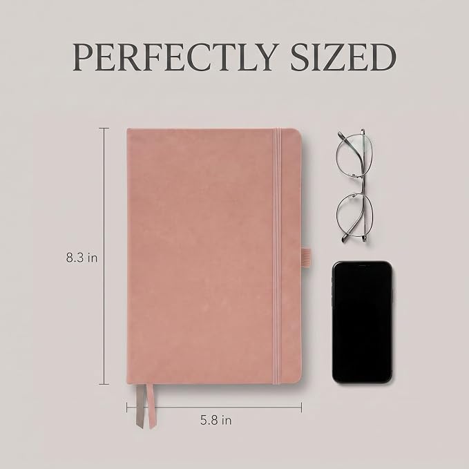 AHGXG Lined Journal Notebook, 160 Numbered Pages, A5 Size (5.7'' x 8.3'')