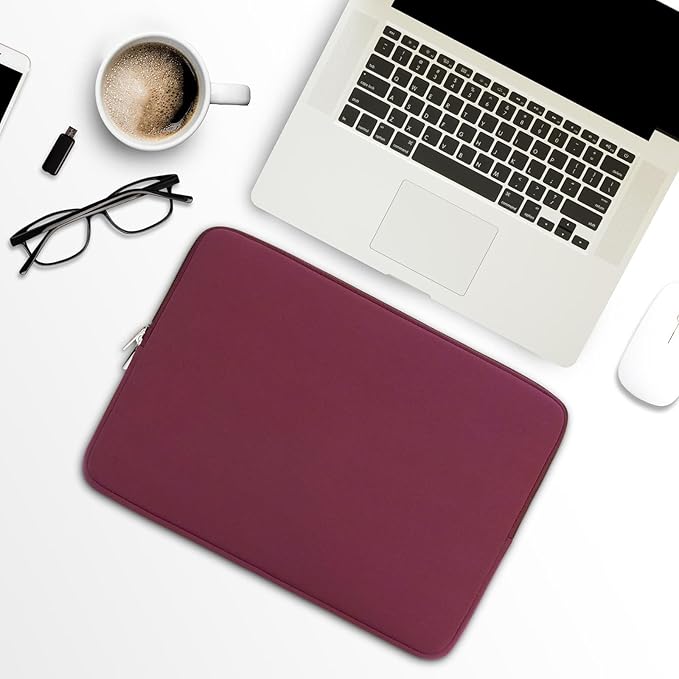 RAINYEAR 15.6 Inch Laptop Sleeve Protective Protective Case Soft Carrying Zipper Bag Cover Compatible with 15.6" Notebook Computer Ultrabook Chromebook (Red)