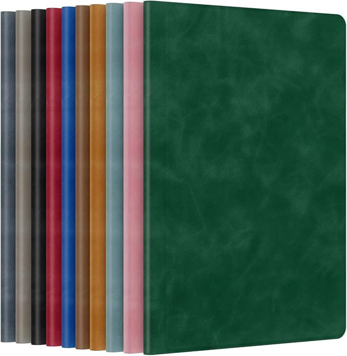 Portable Dry Erase Board,Reusable Whiteboard Notebook, Double-Sided White Board PU Cover 9.5"x6.6" with Marker,Wipe Cloth (Retro Green)