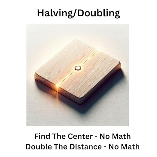 12" No-Math Halving and Doubling Ruler — Flexible Clear PETG | Center Finding Without Arithmetic | Drawing, Drafting and Woodworking | Made in Australia