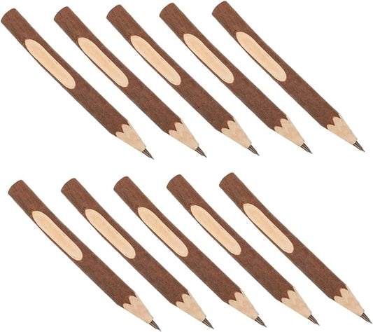 COHEALI Natural Wood Ballpoint Pens 13cm Biodegradable Bark Writing Pens 10pcs for Home and Office Use