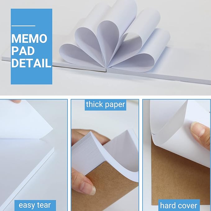zmybcpack 20 Pack Note Pads Memo Pads 4”x6”- 100 Sheets Each Paper Notepads- Small Memo Scratch Pad Writing pads To Do Grocery List