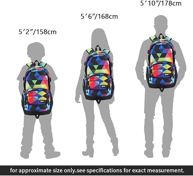rickyh style School Backpack Travel Bag for Men & Women Lightweight College Back Pack with Laptop Compartmen