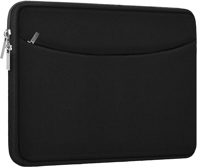 Laptop Sleeve Case 14 inch, Shockproof Protective Laptop Cover Briefcase Carrying Computer Bag with Accessory Pocket Portable Computer Sleeve for 14" MacBook, HP, Dell, Lenovo, Acer, Black