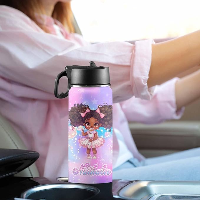 M YESCUSTOM Personalized Girls Backpack Lunch Bag Custom Colorful Kids Backpack for Elementary Preschool School, Waterproof Daypack Back Pack for Girls Cute Travel Bag Water Bottle