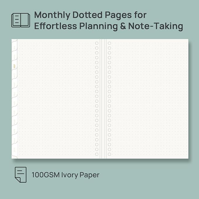 POPRUN 2026-2027 Monthly Planner, 18 Month Calendar (July 2026-Dec 2027), 6.25" x 8.5" A5 Spiral Hardcover Organizer with Dotted Note Pages, Professional Appointment Book for Business Office, Students & Teachers - Light Yellow