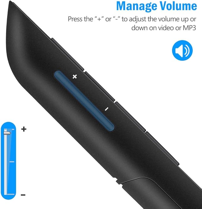 Dinofire Wireless Presenter, 2.4GHz RF + Bluetooth Presentation Clicker, USB-A Receiver Slide Advancer for PowerPoint, Works with Mac/Windows/Laptops for Office Meetings & Classroom Teaching
