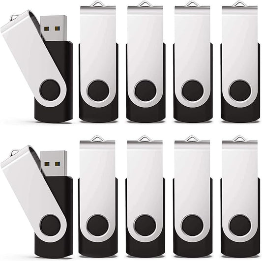 KEXIN 20 Pack 32 GB Flash Drive 3.0 Thumb Drive 32G Transfer Speed Up to 80MB/s Swivel USB 3.0 Flash Drive 20 Pack 3.0 Jump Drive Black