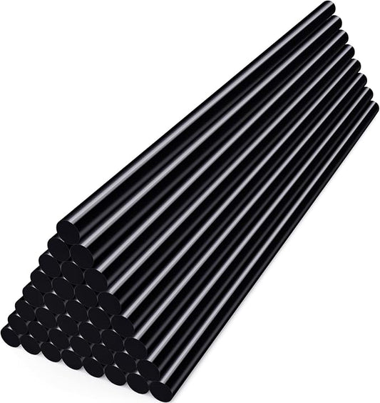 ENPOINT Black Hot Glue Sticks Mini, 7x200mm Long Hot Melt Glue Sticks for Craft, 36 Pack Small Size Fabric Adhesive Glue Sticks for DIY, Decoration, Car Dent Repair, Gluing Project